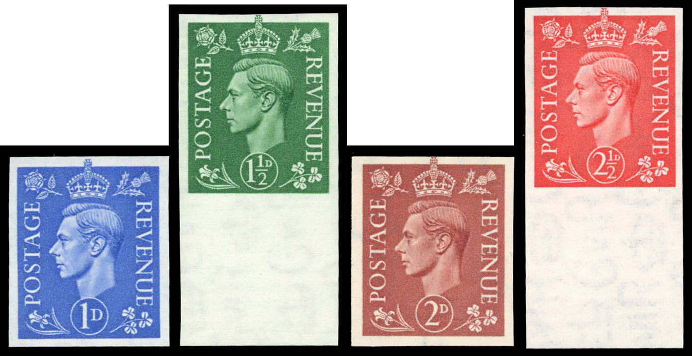 Great Britain 1950 1d-2½d, Set of Four, BPMA Imprimatur, SG 504/7a