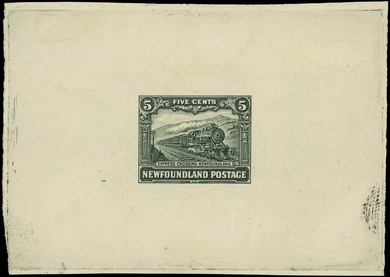 Newfoundland 1929 Publicity, Perkins Bacon 5ct die proof SG...