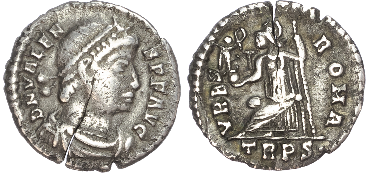 Valens (AD 364-378) AR Siliqua, Trier, AD 367-375, 2.04g.