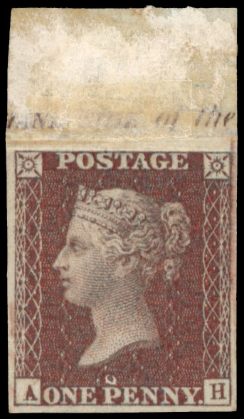 GB 1856 1d red Die II Plate 23 AK imprimatur SG 29