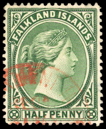 1891-1902 ½d green cancelled part Government House cds in red, fine