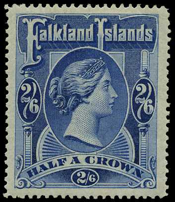 1898 2/6d deep blue, o.g. with excellent...