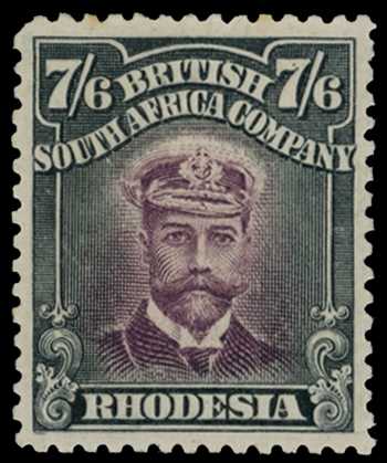 1913-7 7/6d Head Die II, perf 14. Large...