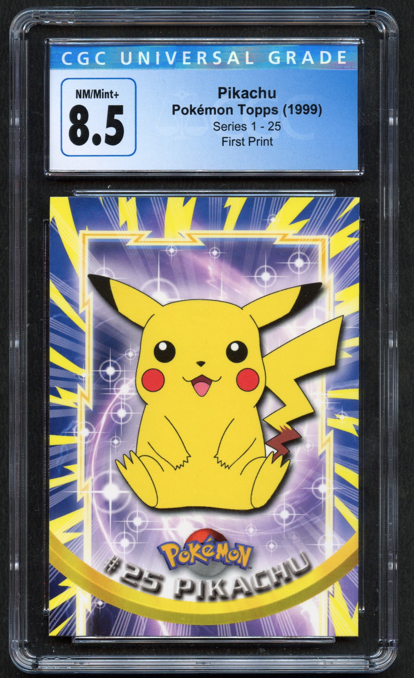 CGC 8.5 Pikachu - Pokémon Topps 1999 Series 1 #25 First Print