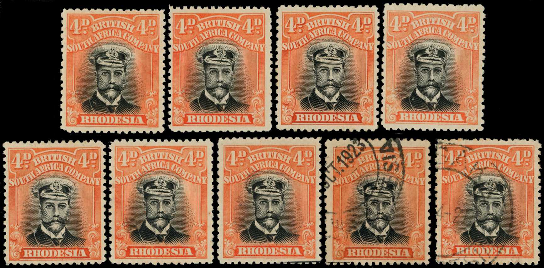 1922-3 4d Head Die IIIB, perf 14, white...