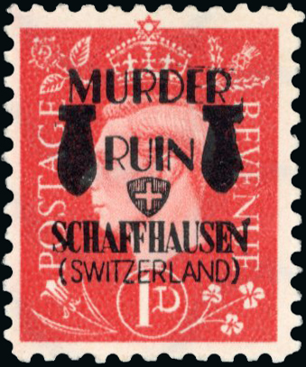 German Propaganda Forgeries; Schaffhausen 1d unused