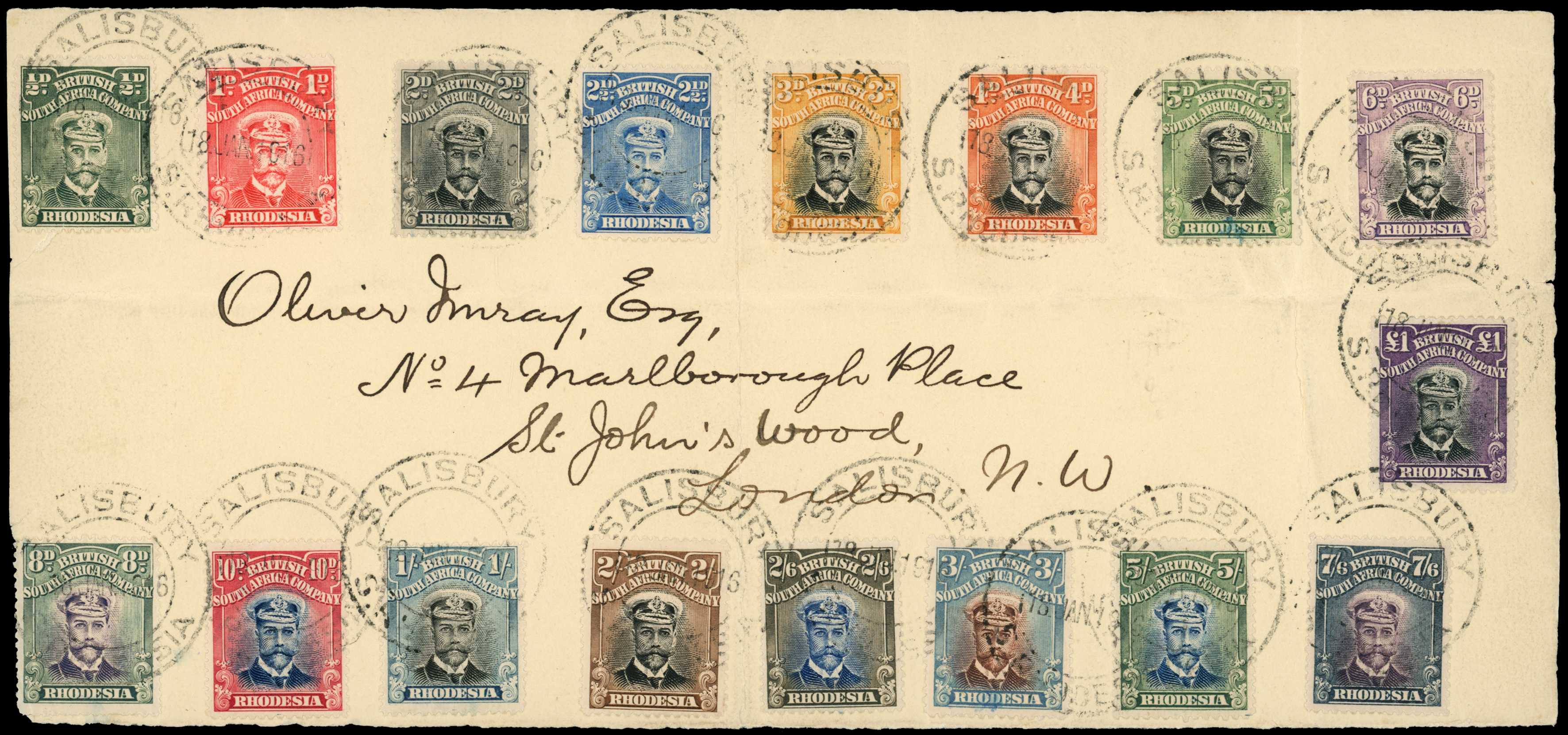 1916 cover front to London, the 'Imray...
