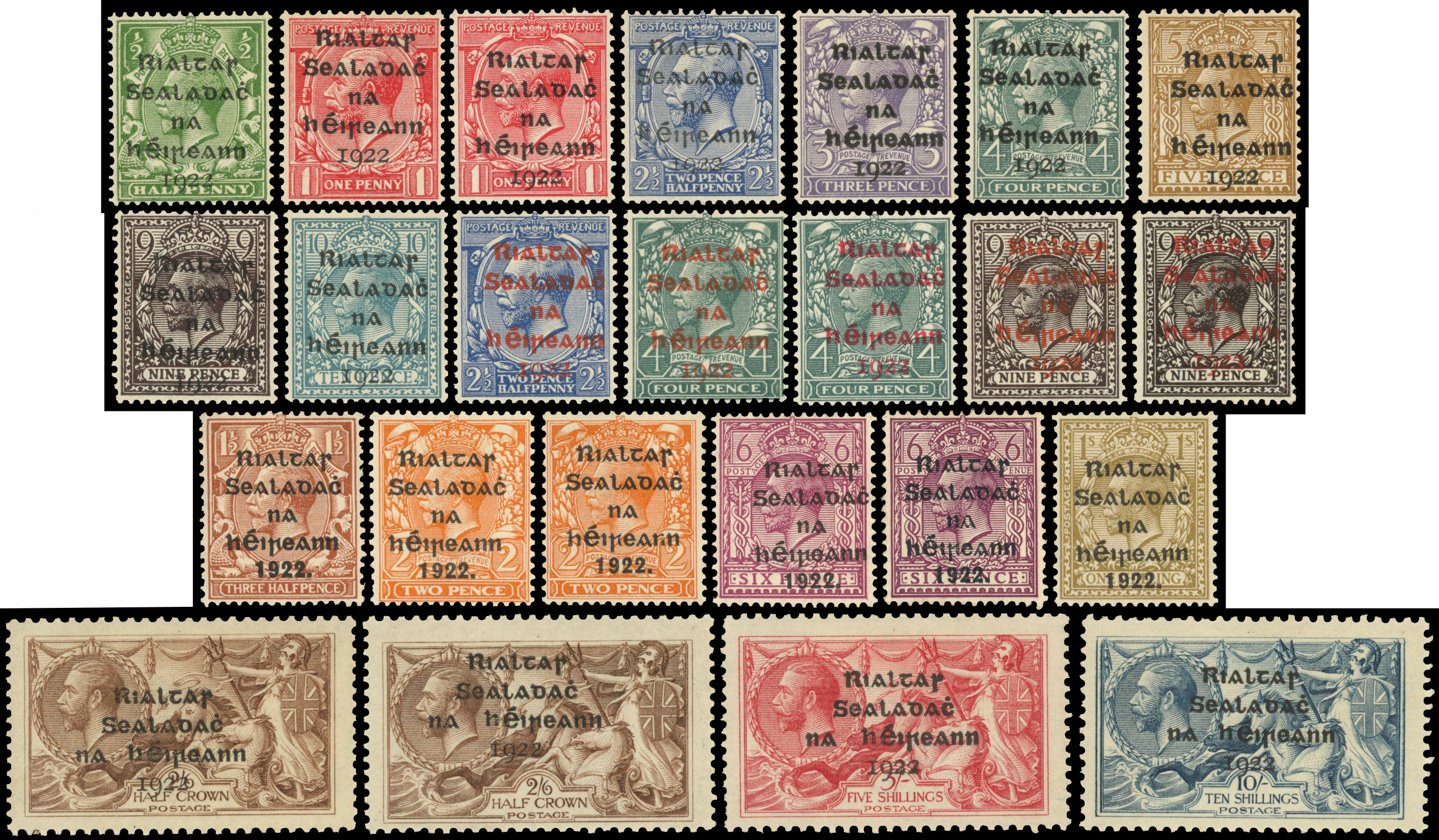 Ireland 1922-23 mint selection