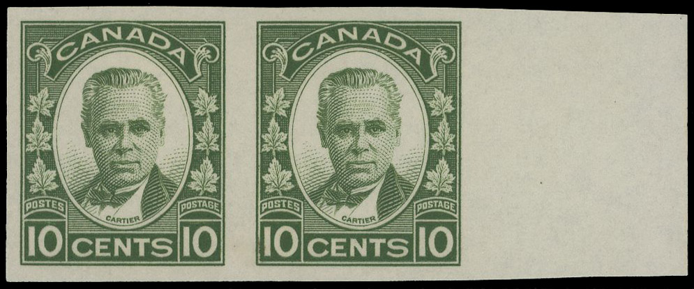 Canada 1931 Cartier 10c imperforate pair