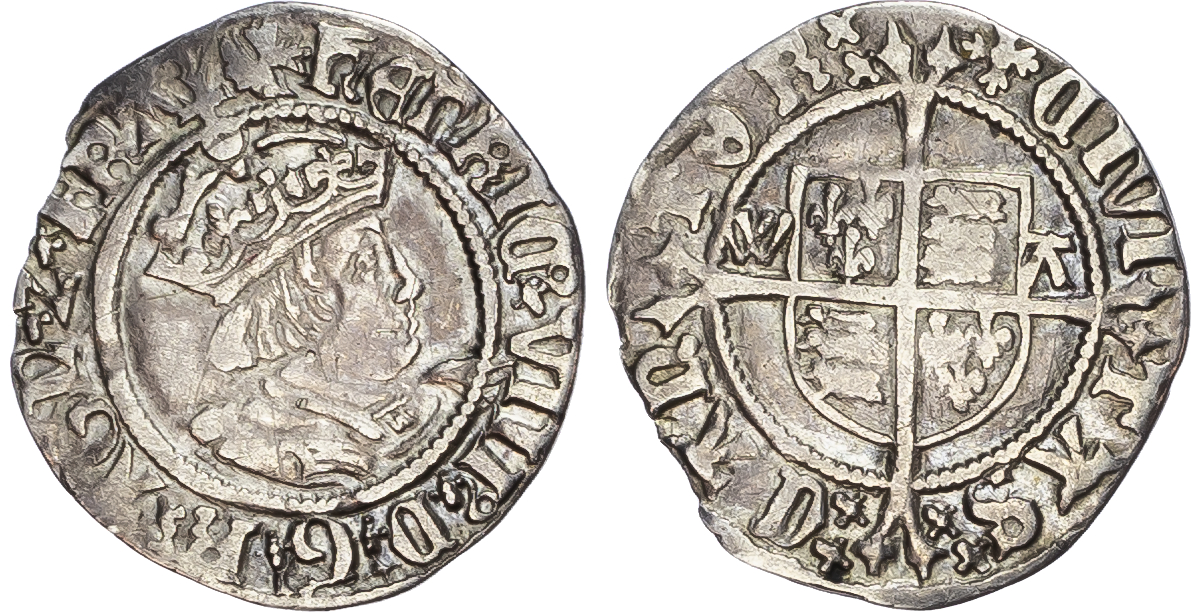 Henry VIII (1509-1547), Second Coinage, Halfgroat