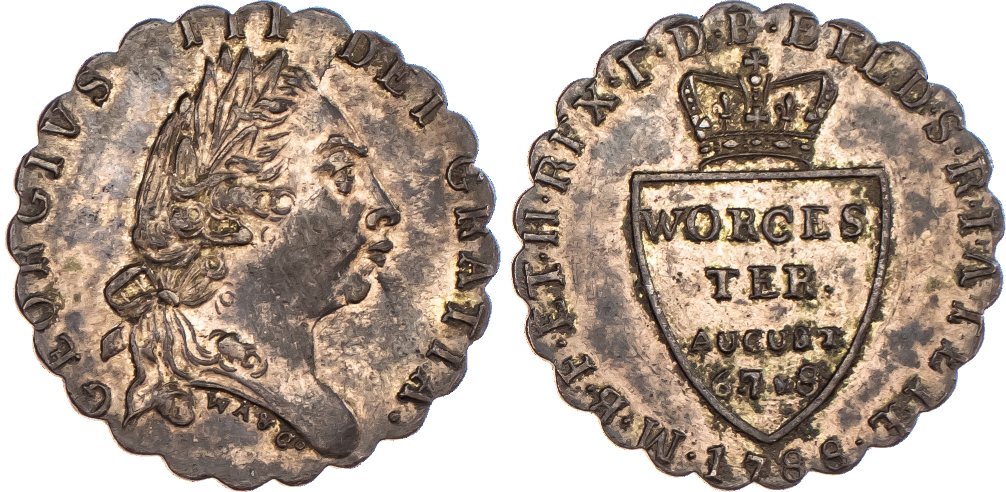 Worcester, Visit of George III silvered...