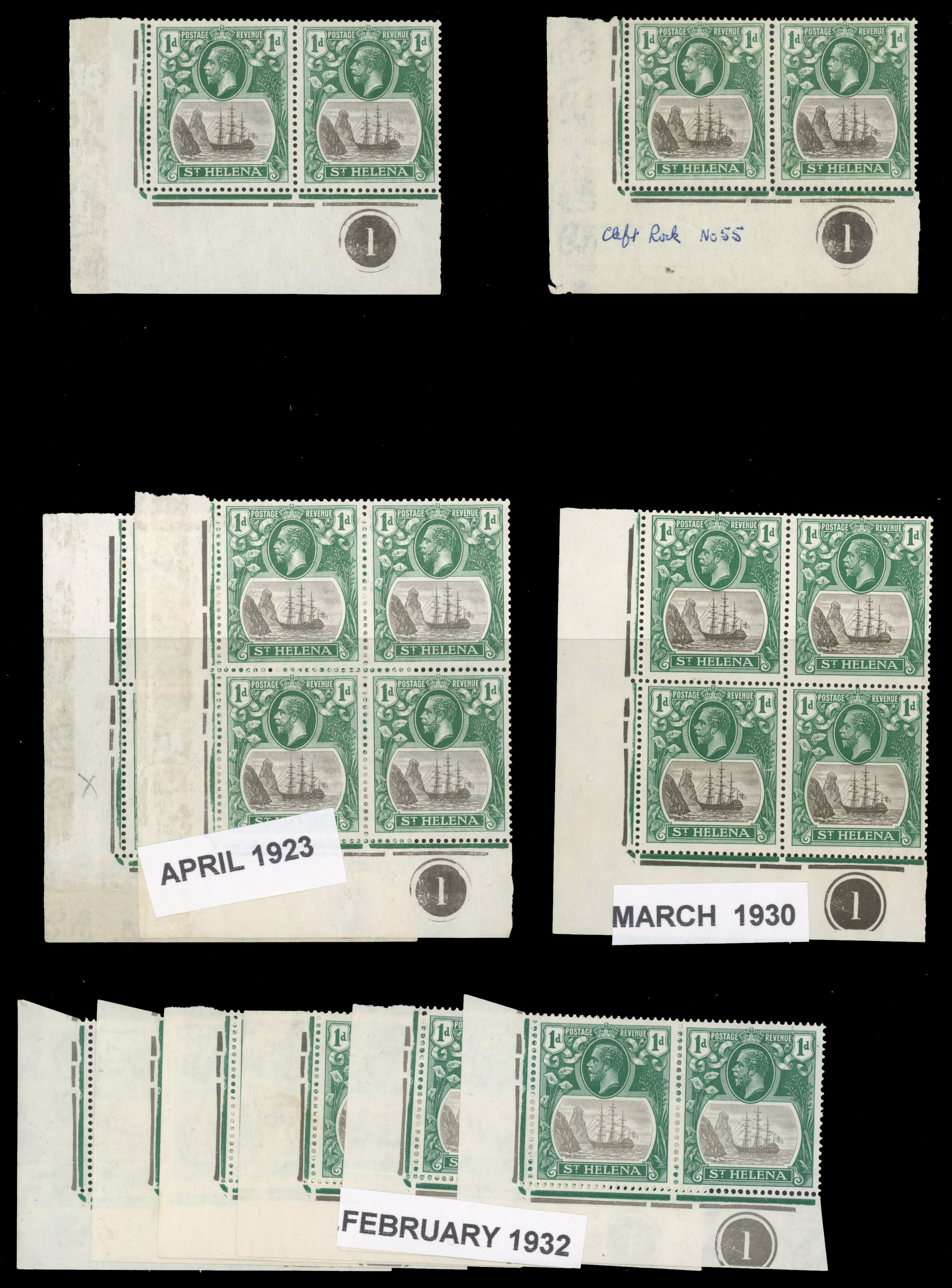St Helena SG 98c collection mint