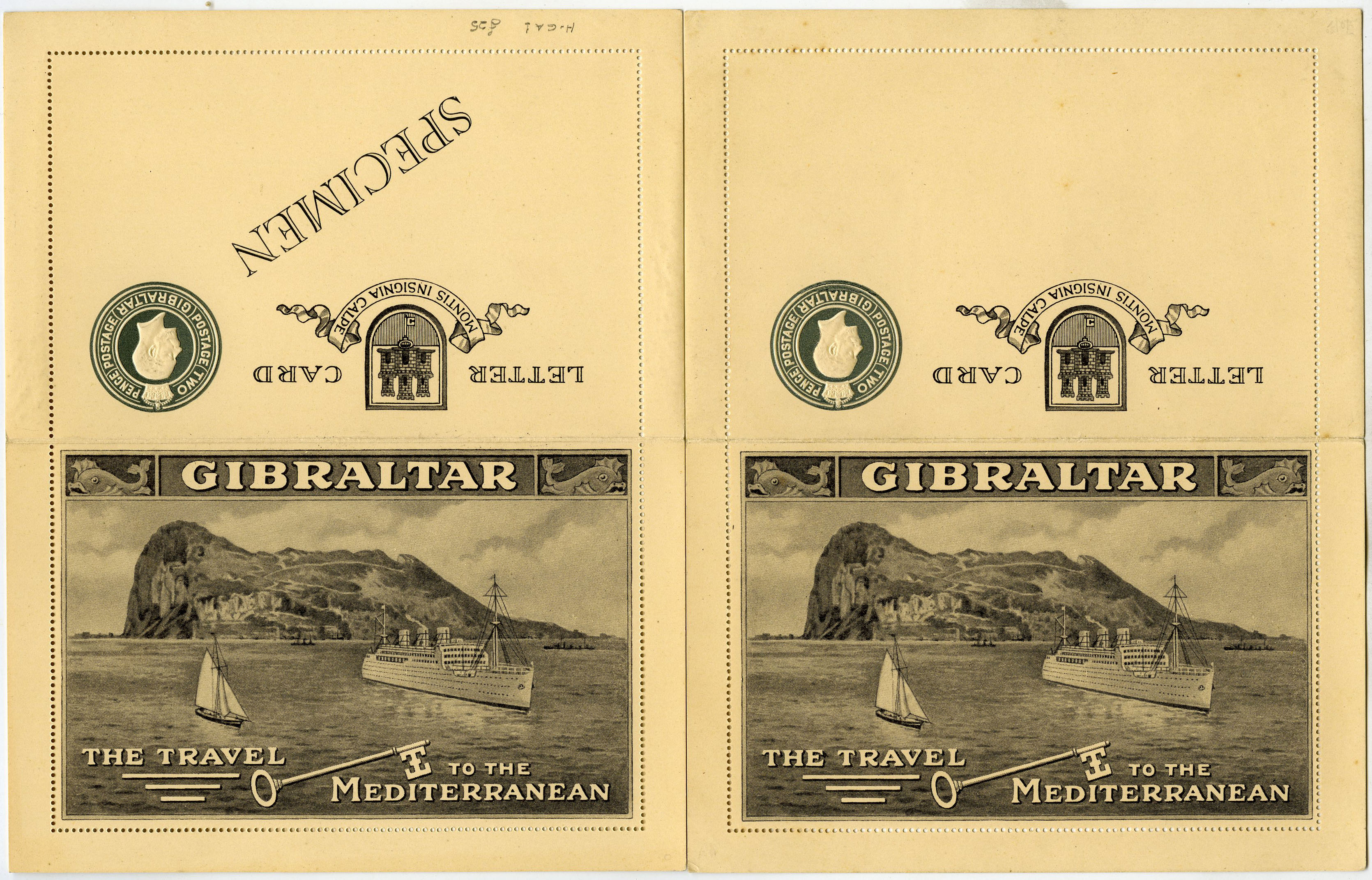 Postal Stationery. 1933 and 1938 2d letter...