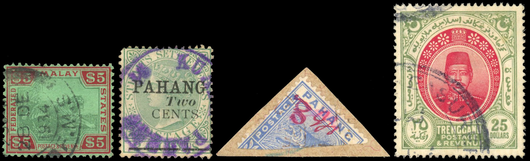 Malaya used collection in album