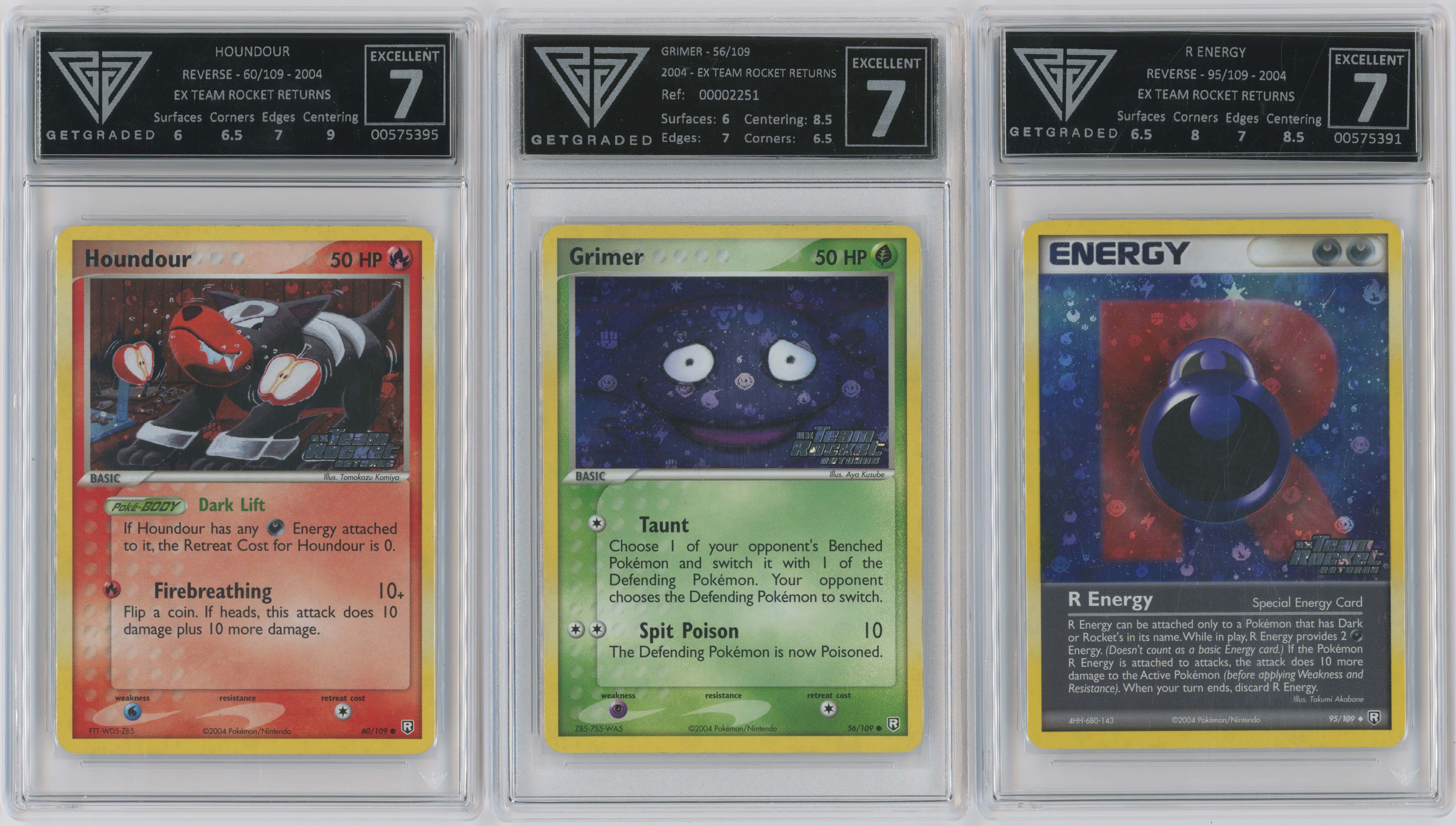 Pokémon TCG - EX Team Rocket Returns Reverse Holo Graded Collection