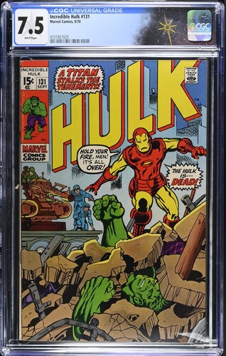 Incredible Hulk #131 CGC 7.5 1st appearance of Jim Wilson, the Hulk's new sidekick (Marvel Comics, 1970) White pages