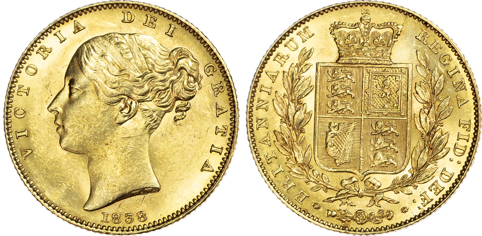 Victoria (1837-1901), Sovereign, 1838.
