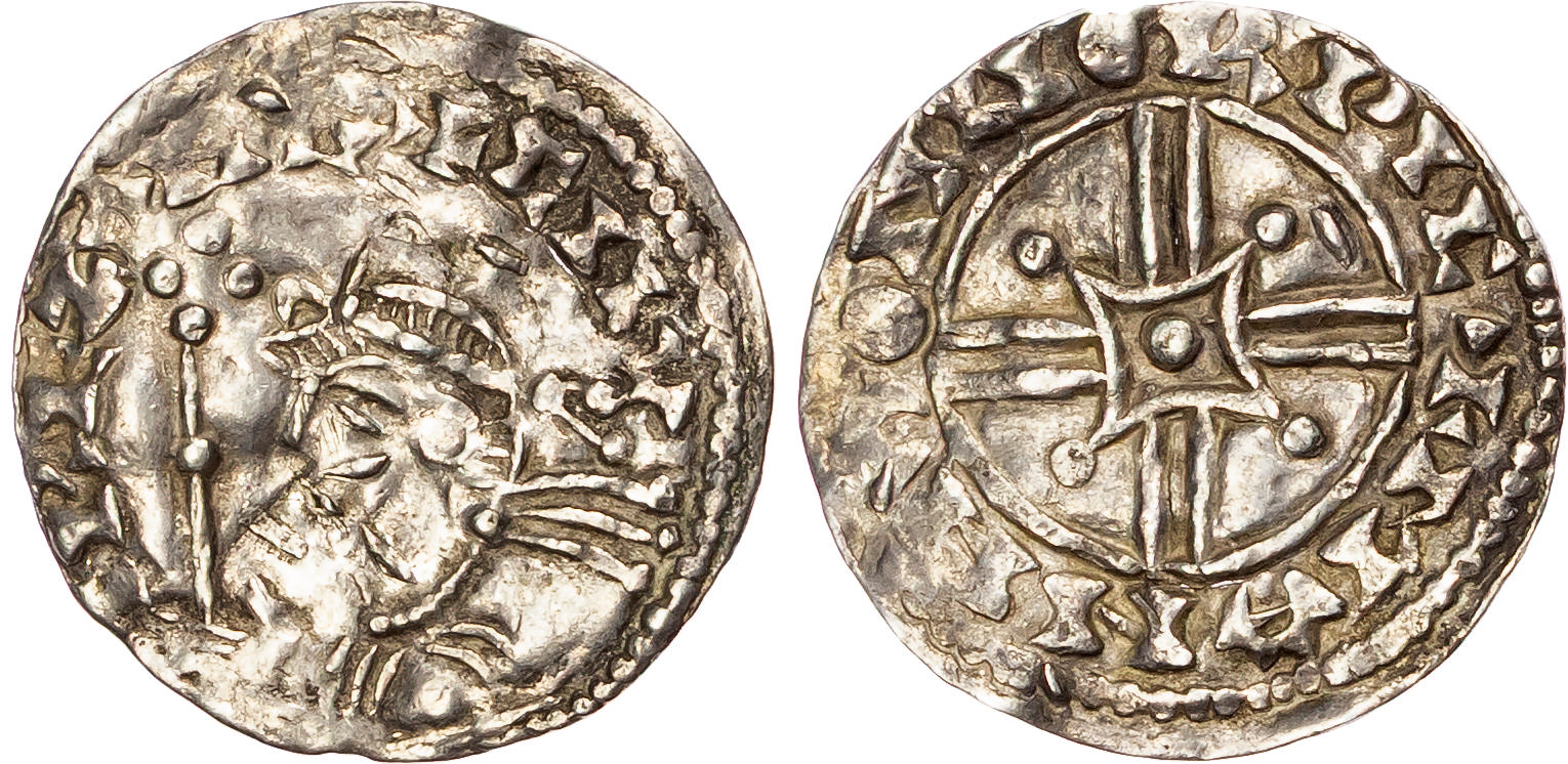 Harthacnut (1035-1042), AR Penny, Sole Reign (1040-42), in the name of Cnut, Norwich mint, Man as moneyer. 