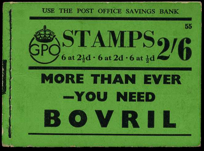 1941 (July) 2/6d booklet (#55), the panes...