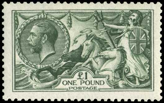 1913 £1 green. Very fine, perfectly...