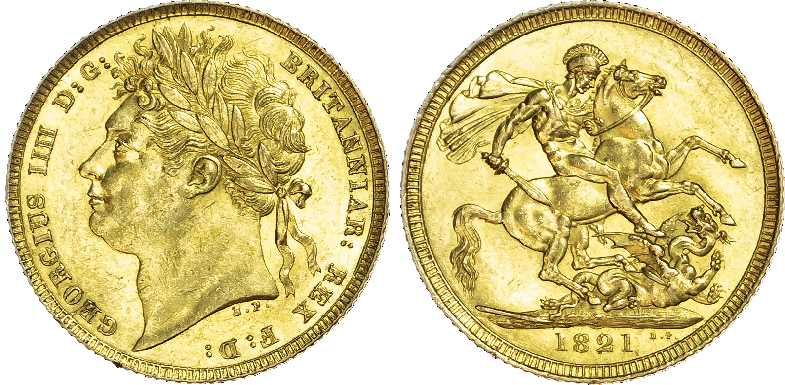 George IV (1820-1827) Sovereign, 1821.