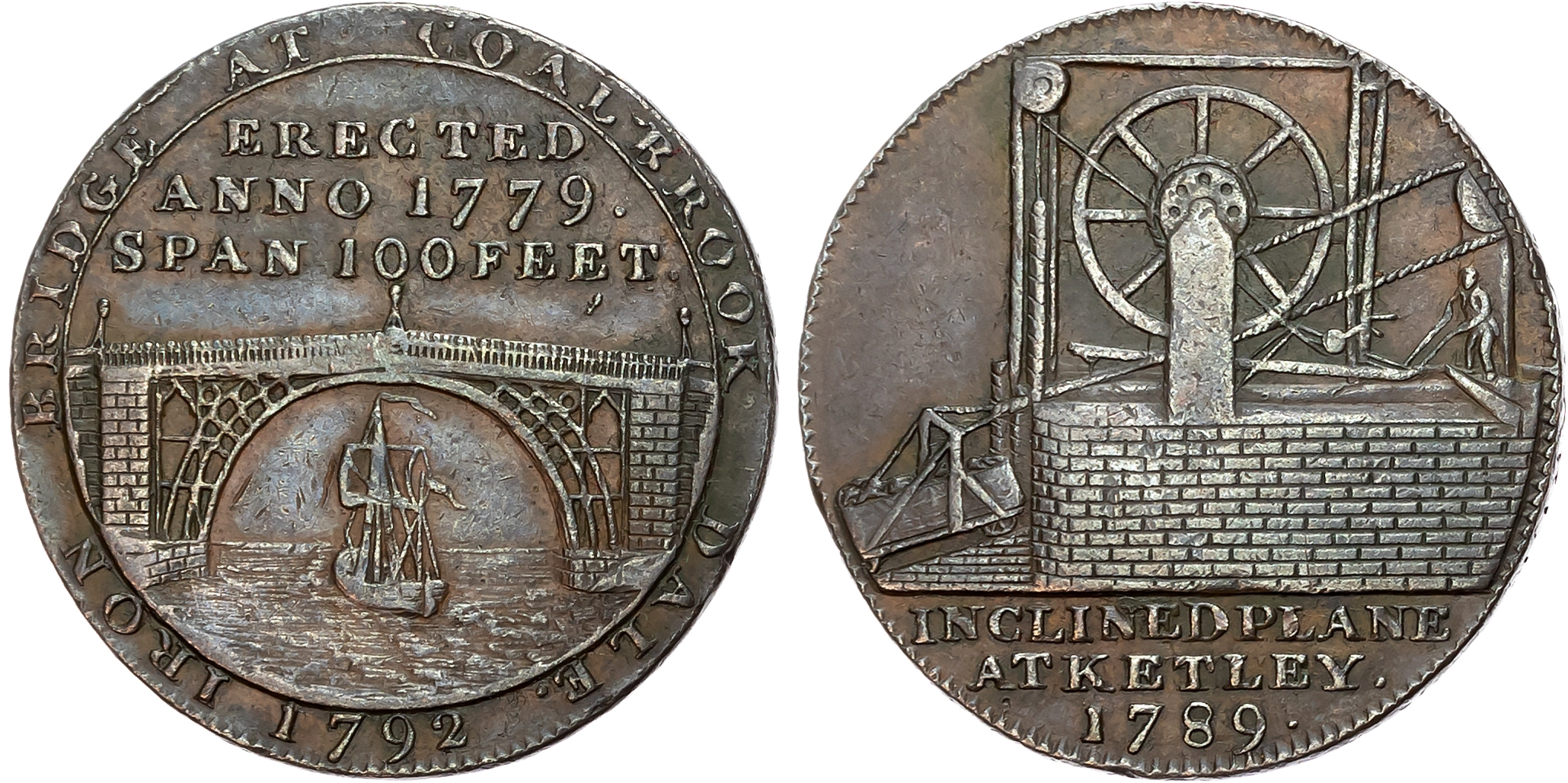 Salop. Coalbrook Dale, Reynolds & Co, Halfpence, 1792 (8), 12.99gm. (DH 10), 13.43gm. (DH 11), 14.36gm. (DH 12), 13.86gm …