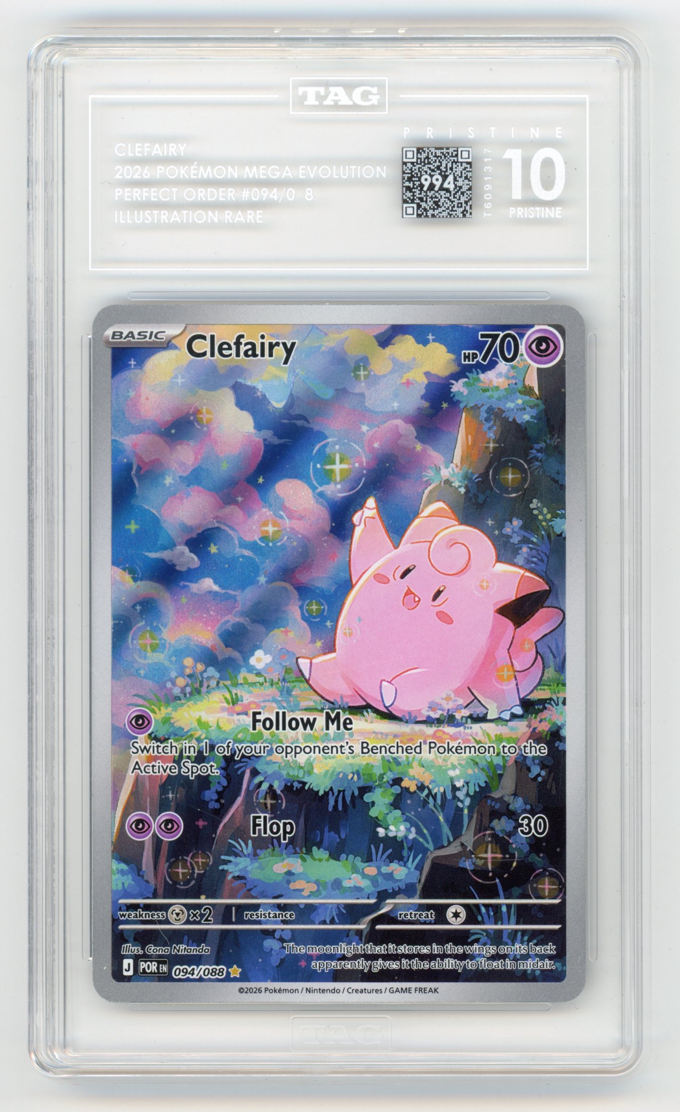 TAG 10 Clefairy #94 (2026) Perfect Order