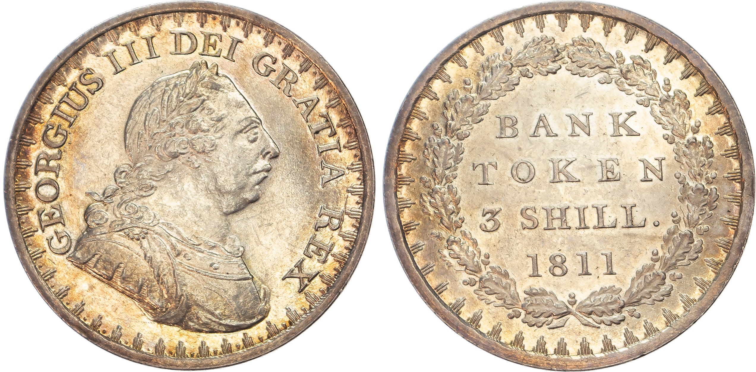 George III (1760-1820), Bank of England, Three-Shillings, 1811