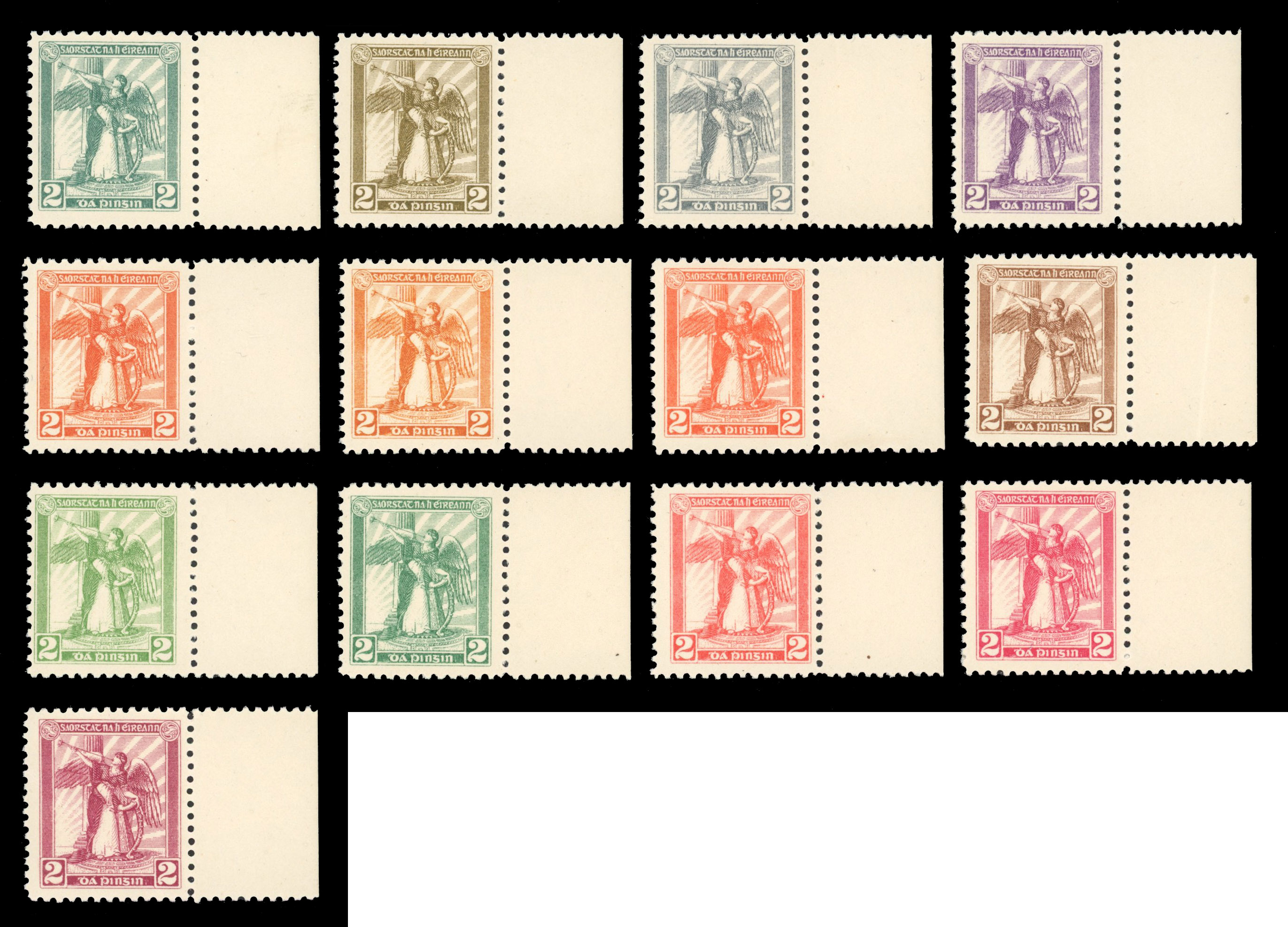 Ireland 1922 Dollard Angel and Trumpet essays x 12