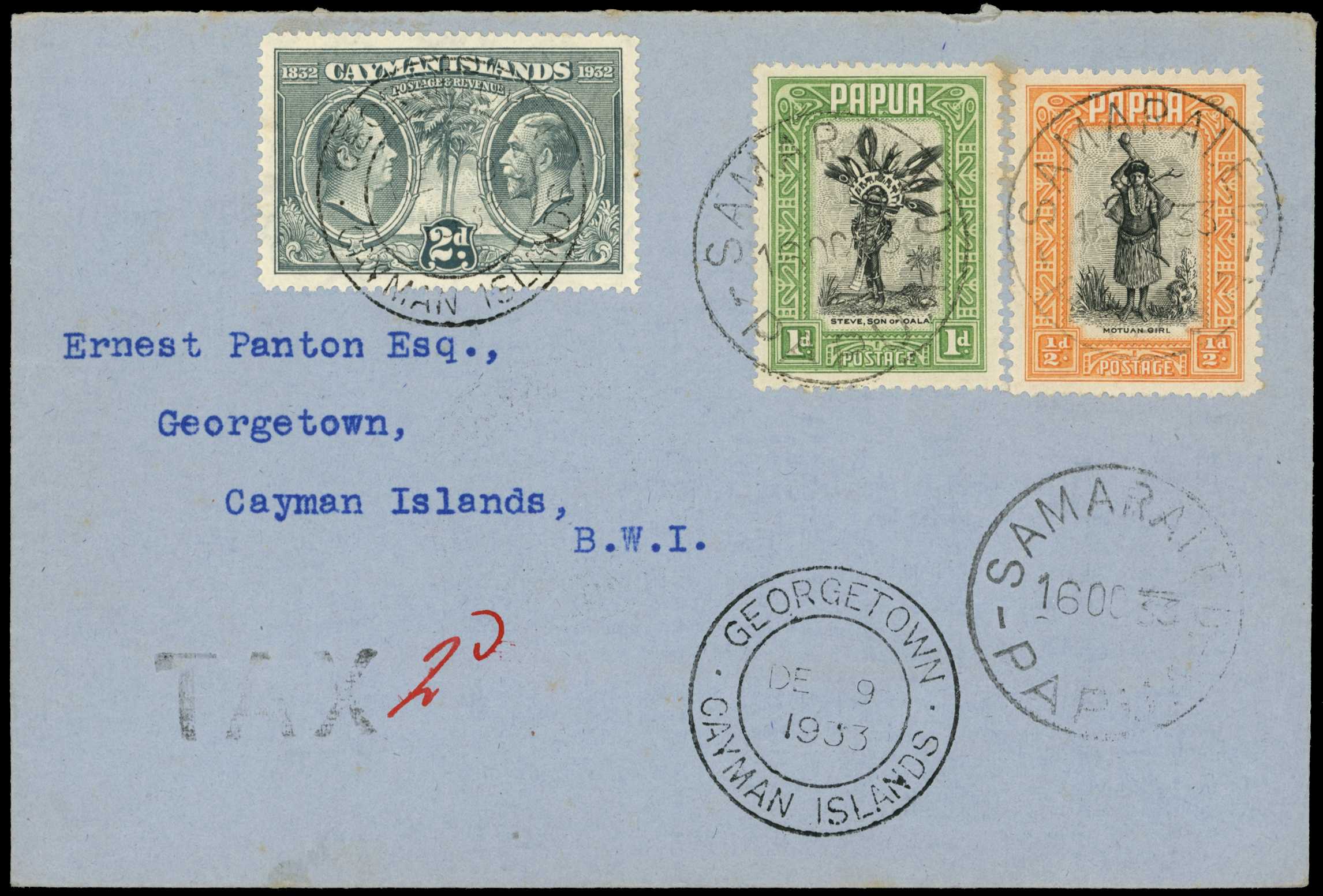 1933 "Panton Covers", pair of Papua covers...