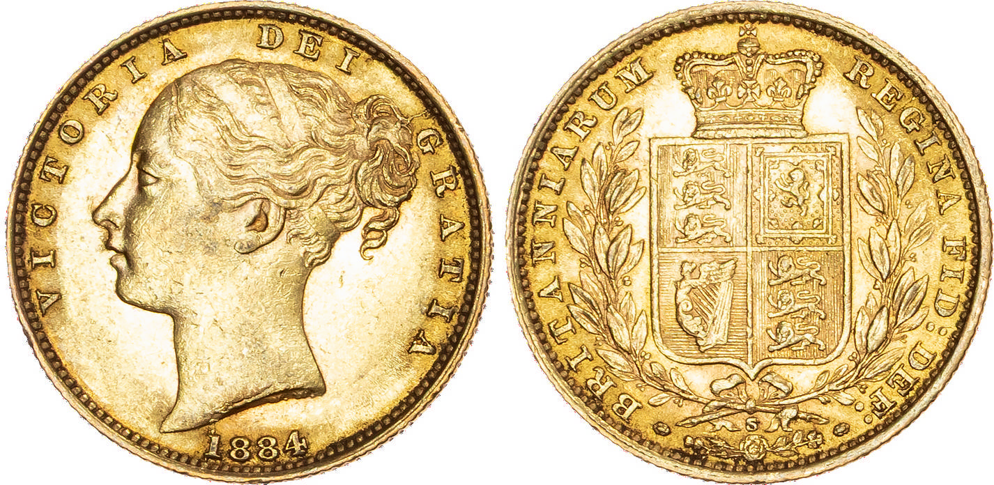 Australia, Victoria (1837 1901), gold Sovereign, 1884 S