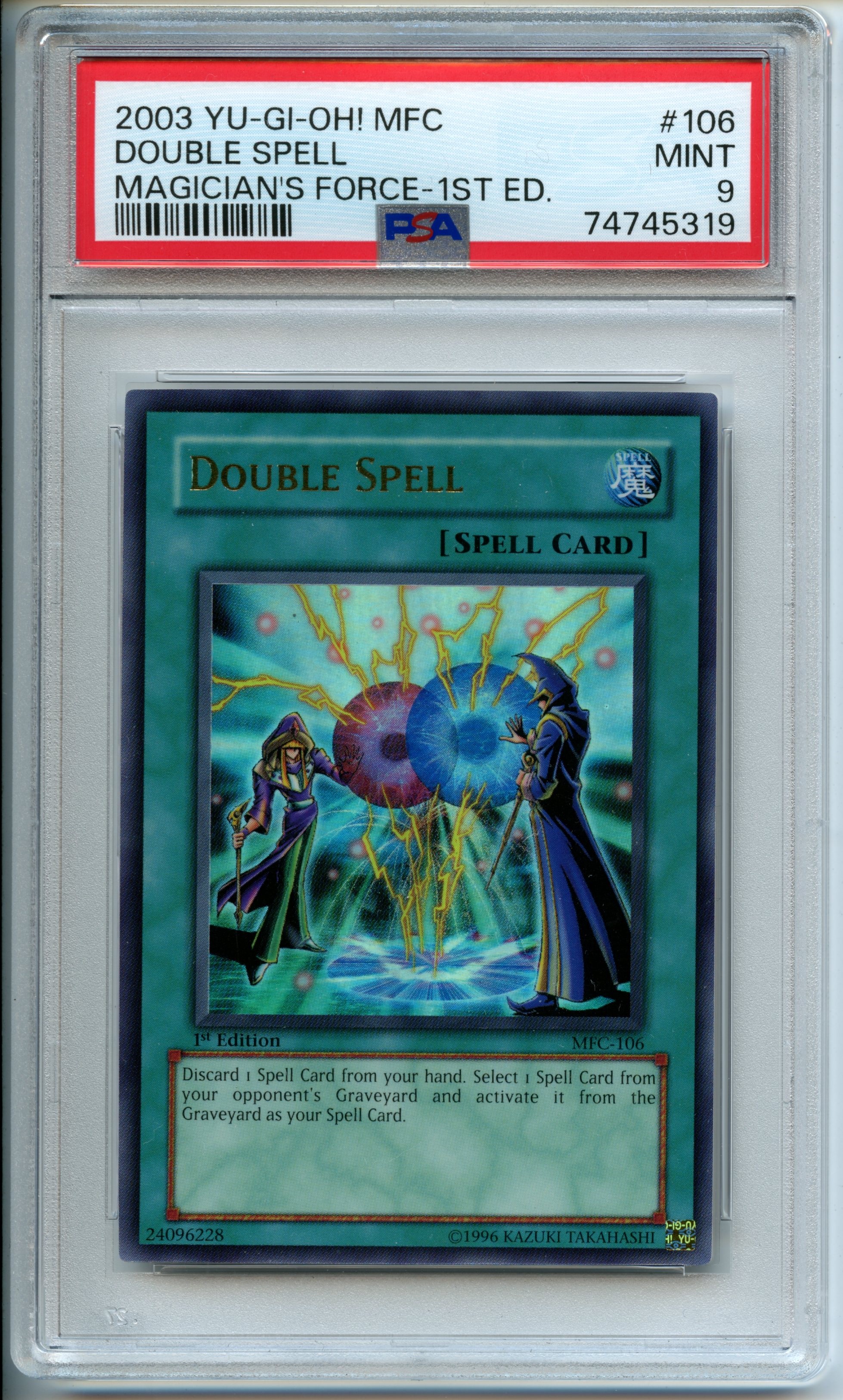 Yu-Gi-Oh! - Double Spell 1st Edition  - Magician's Force  - PSA 9 