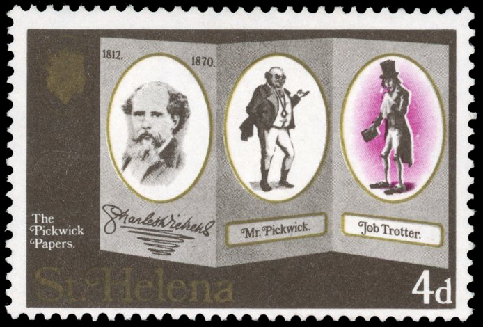 St Helena SG 249b 1970 Dickens Centenary 4d with yellow omitted mint