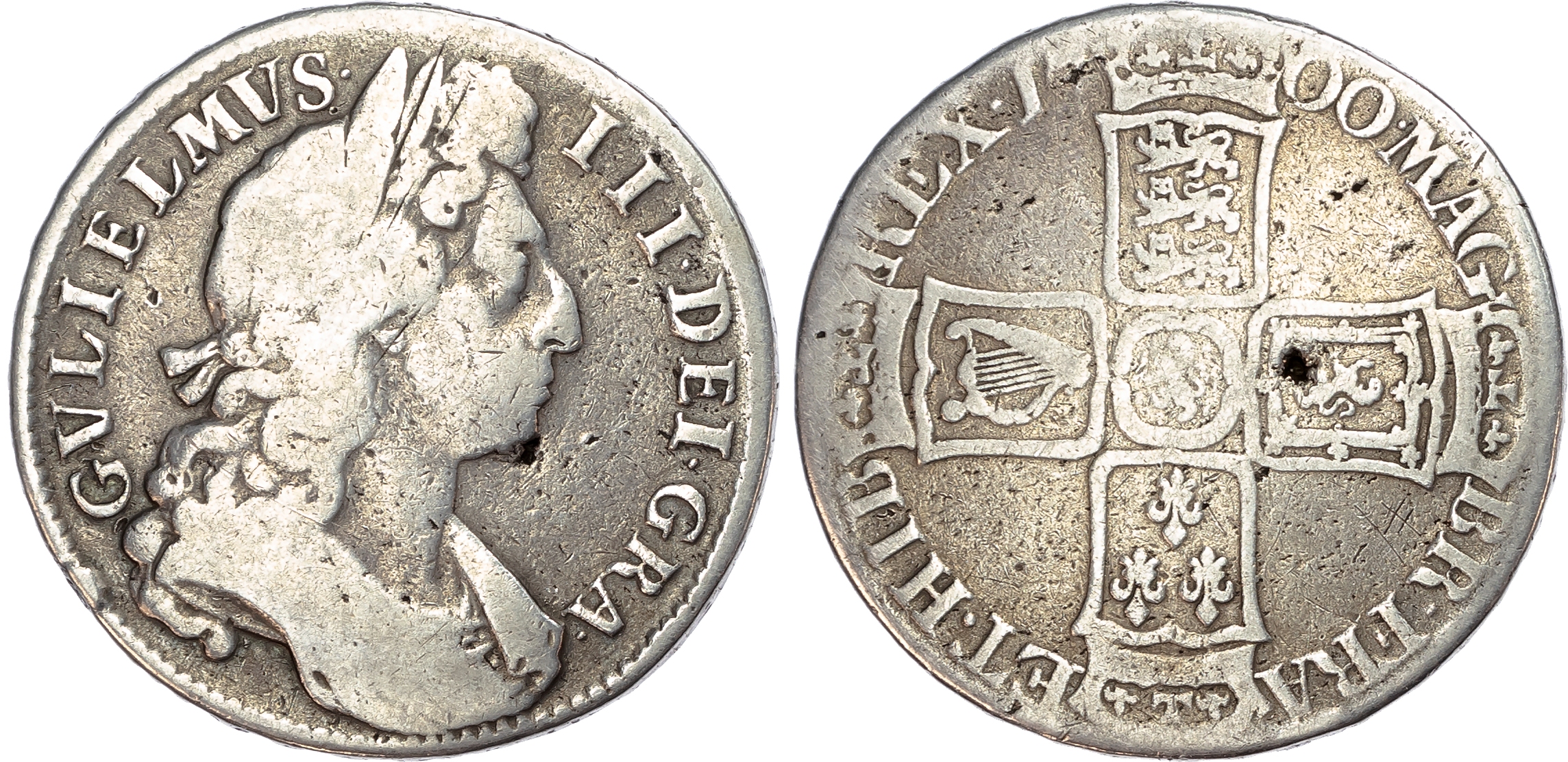 William III (1689-1702), Halfcrowns, 1700, 1701, D. TERTIO (2). 