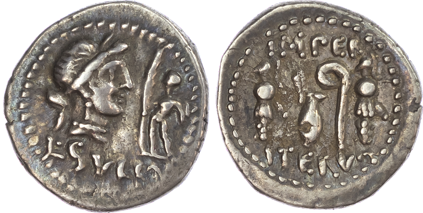 L. Sulla (84-83 BC) AR Denarius, military mint moving with Sulla, 3.74g. L•SVLLA, diademed head of Venus facing right, Cupid