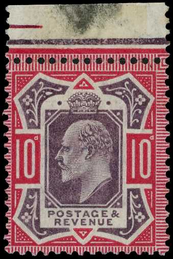 1902 10d dull purple and carmine, showing...