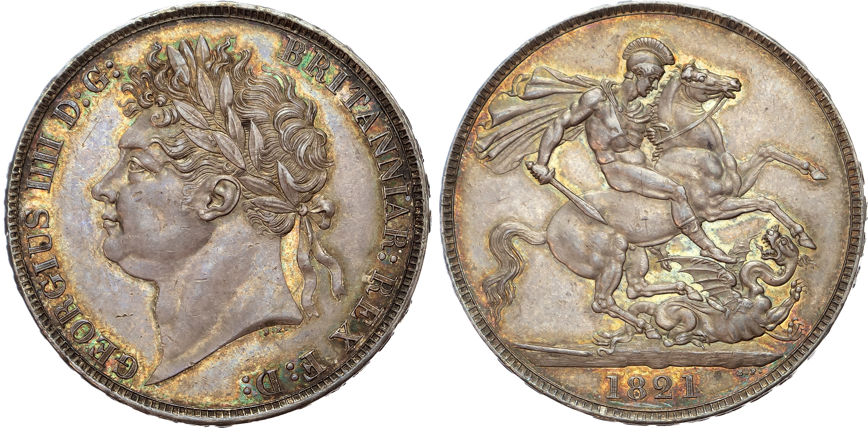 George IV (1820-1830) Crown, 1821, SECUNDO.