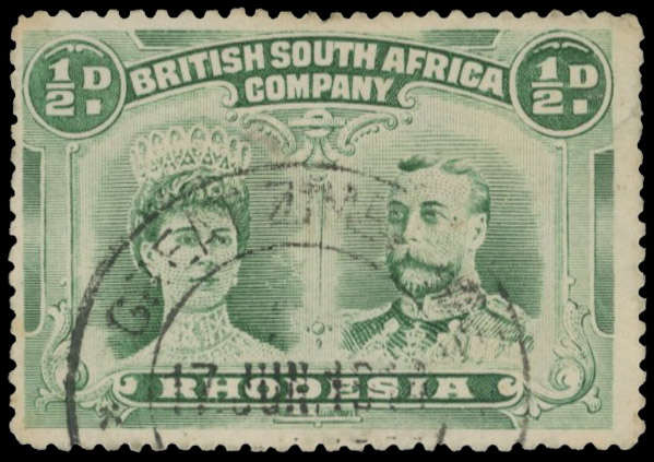 GREAT ZIMBABWE DC 17 JUN 1914 on ½d