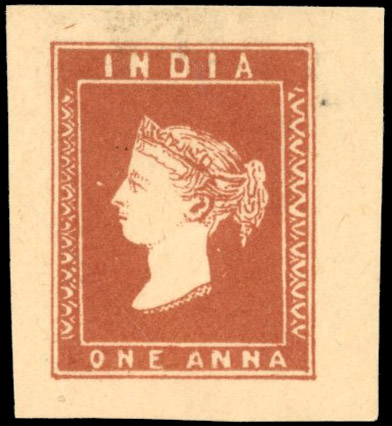 † India 1854 ‘Thuillier’ essay, 1a reddish brown
