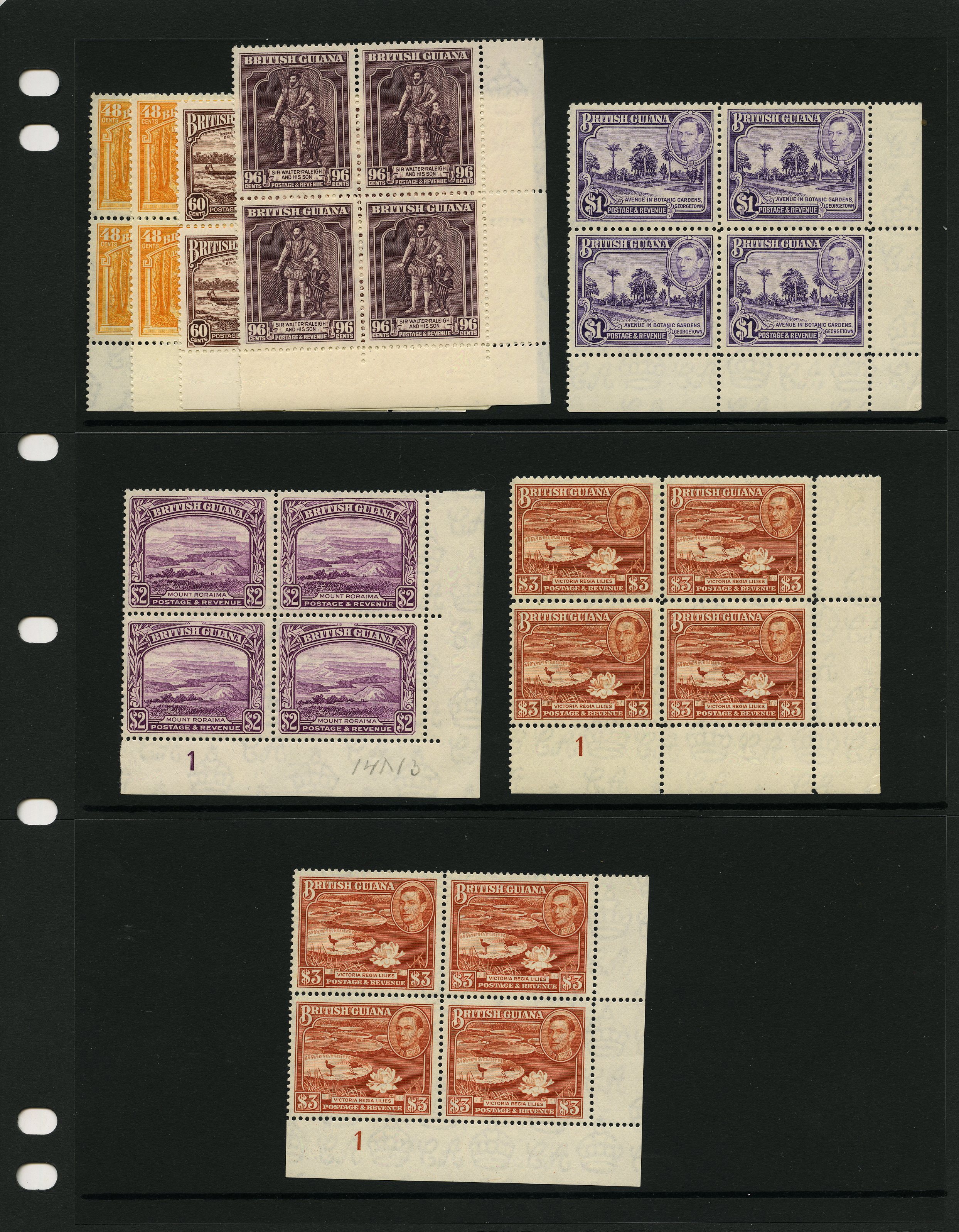 1938/52 mint Plate blocks collection on...
