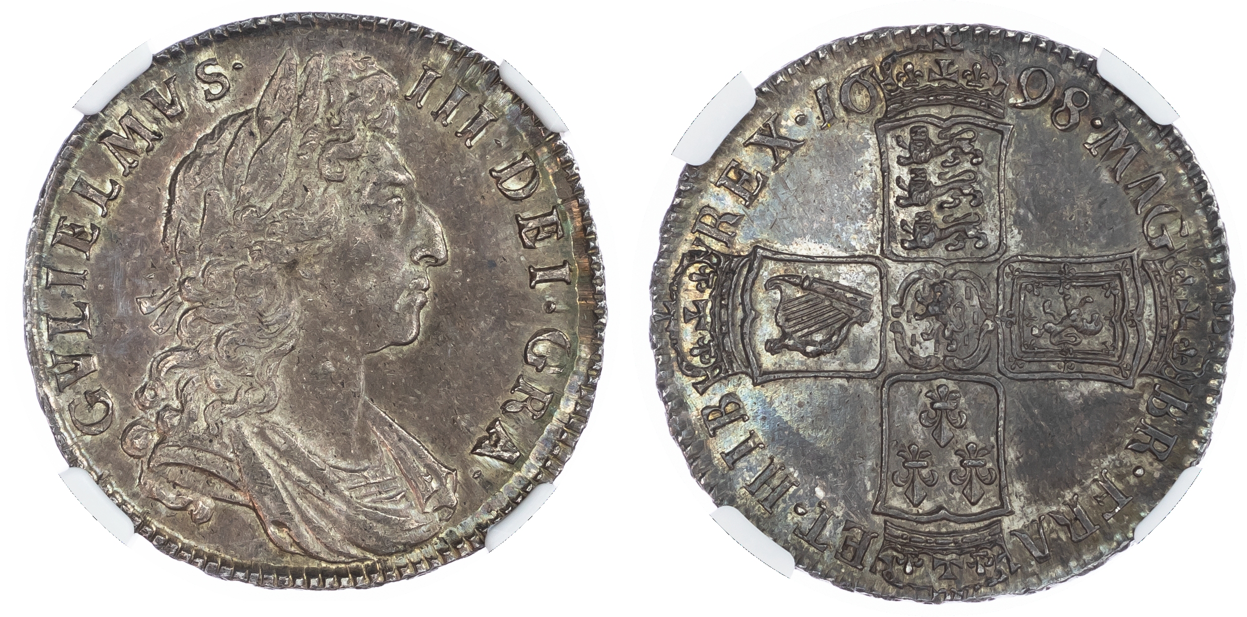 William III (1694‑1702), Halfcrown, 1698 DECIMO