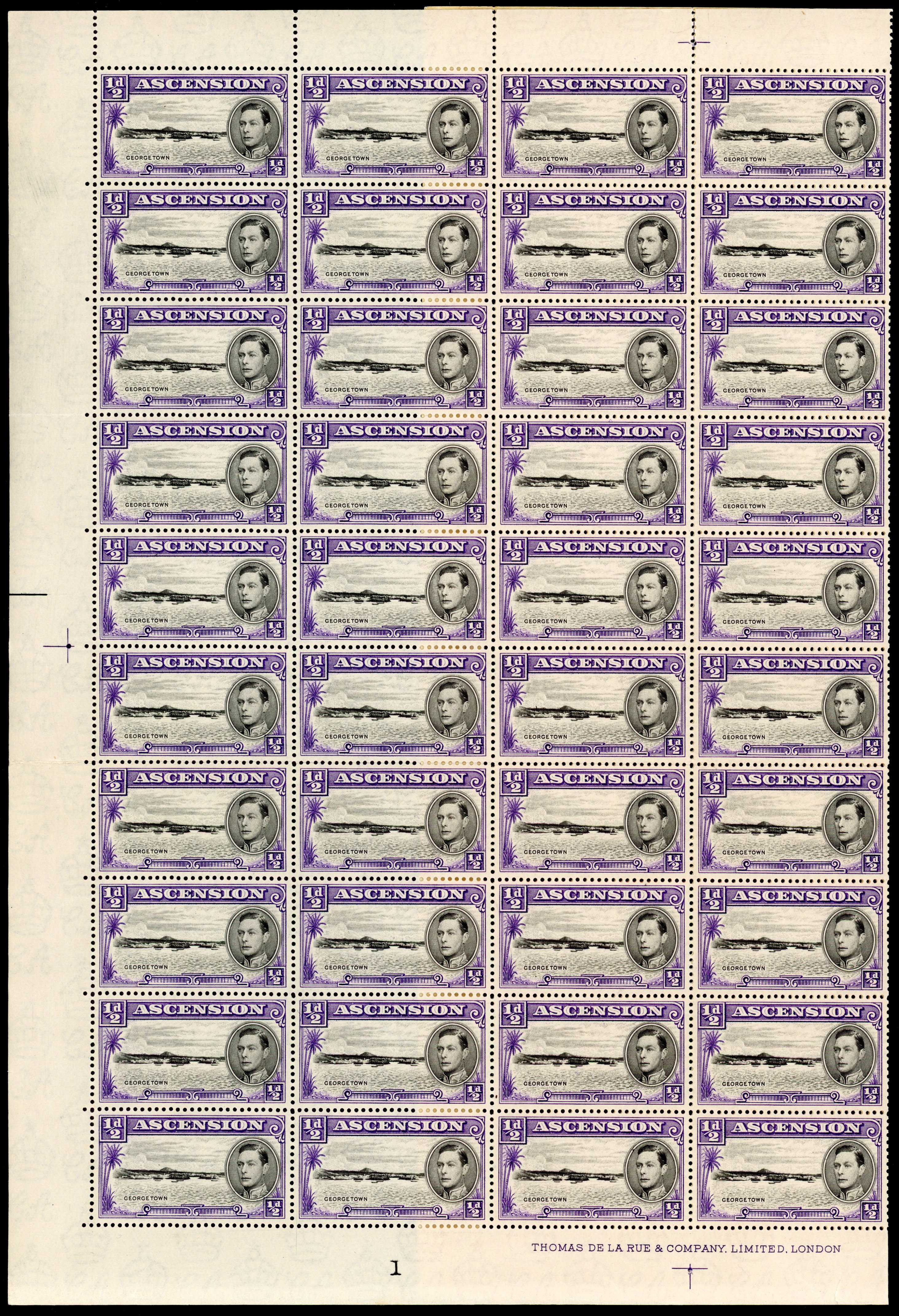 Ascension SG 38 sheet mint