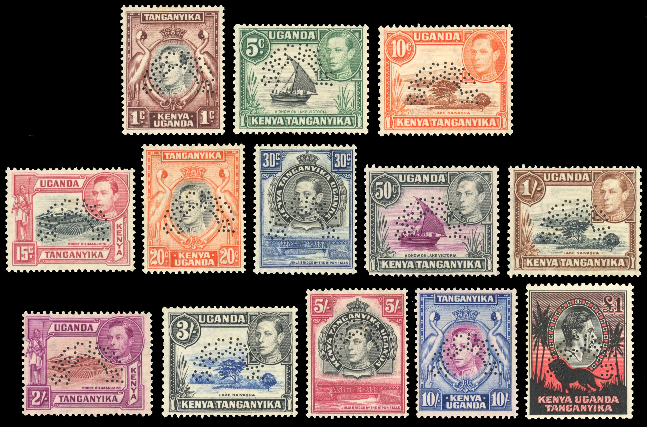 KUT SG 131s-150s 1938 Specimen set