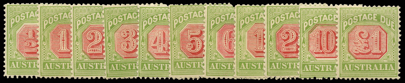 Postage Due. 1909-10 set of 11 to £1,...