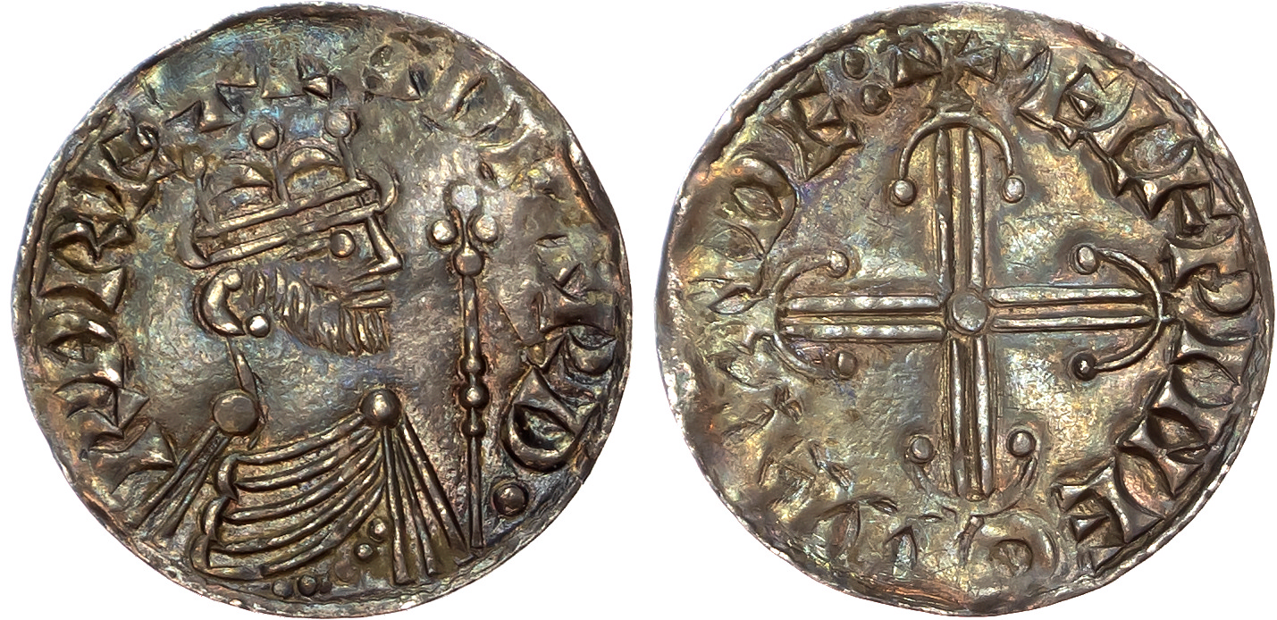 Edward the Confessor, AR Penny, Hammer Cross type (1059-1062), London, Aelfwine