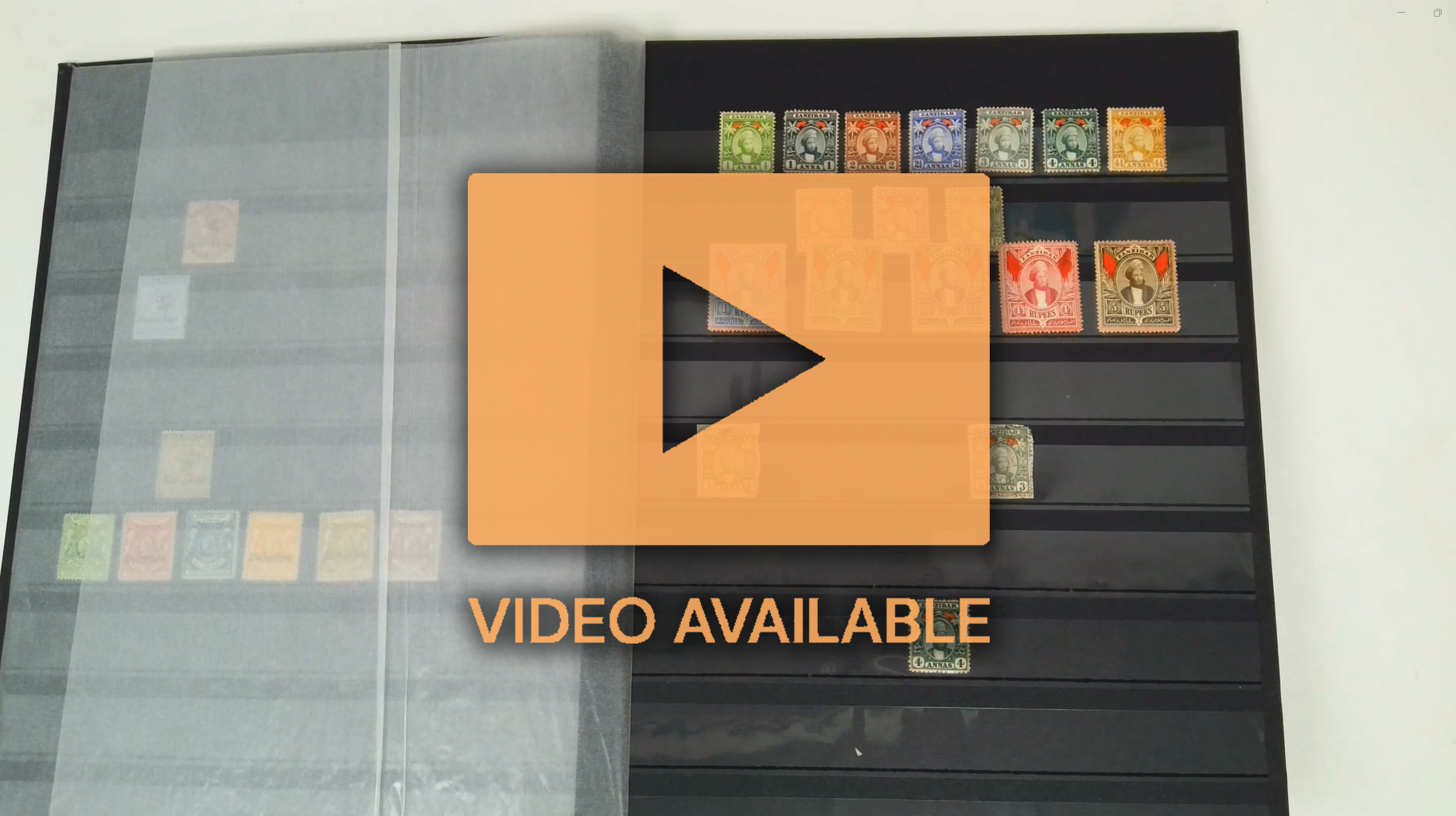 Zanzibar mint range in stockbook