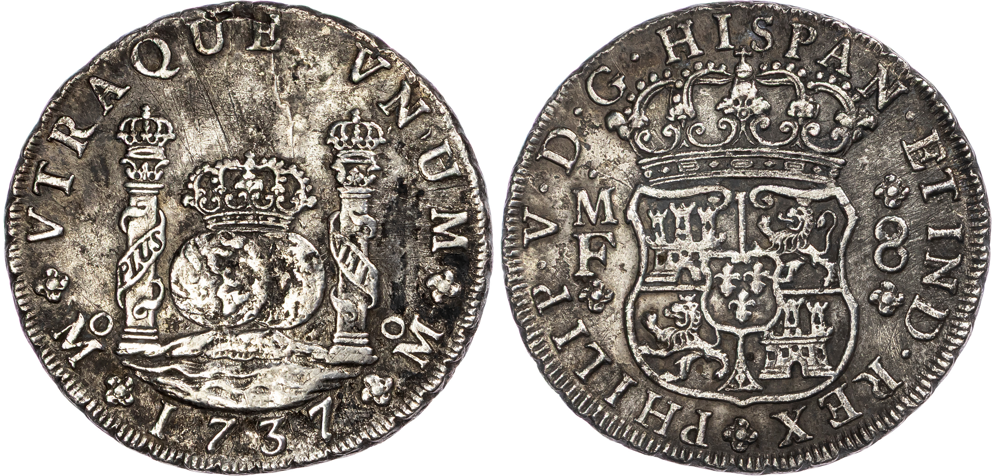 Mexico, Philip V (1700-1746), silver 8 Reales, 1737 - Rooswijk wreck
