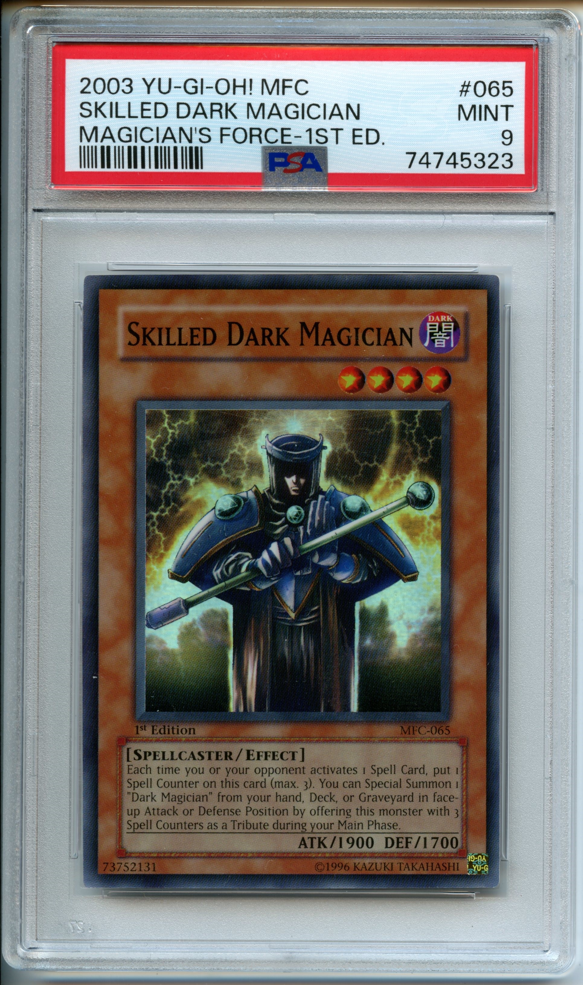 Yu-Gi-Oh! - Skilled Dark Magician  1st Edition  - Magician's Force  - PSA 9 