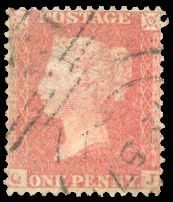 1857 1d Pale rose ‘Savoy Street’ printing Pl.31