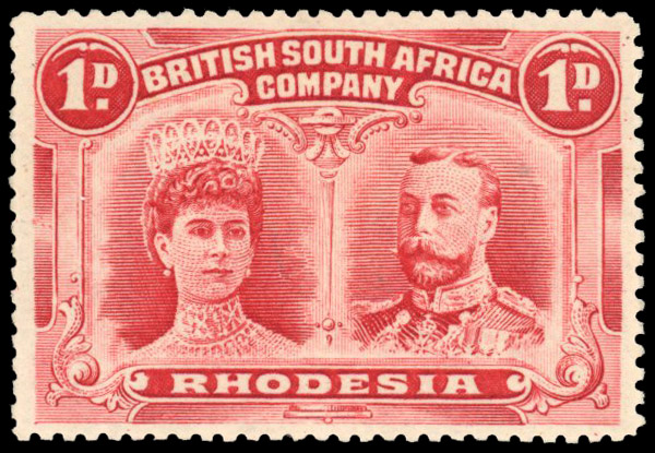 † 1d pale rose-carmine perf 15 SG 170b variant, position 39 mint